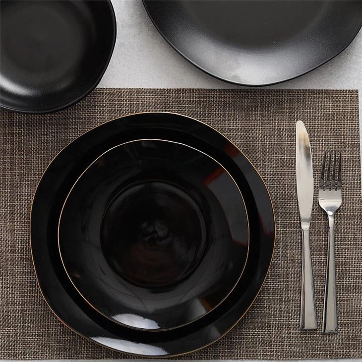 Organic Shape Matte/Glossy Glaze 12-piece Dinnerware Set, Service For 4