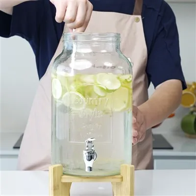 Dispensador de bebidas de vidro 8L - vidro premium de refrigerante